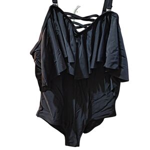 Elegant Black Women's One-Piece Swimsuit BNWT